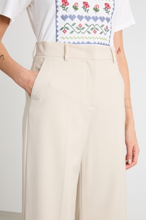 Pantalón palazzo de lona