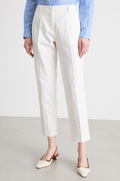 Pantalone carrot in stuoia