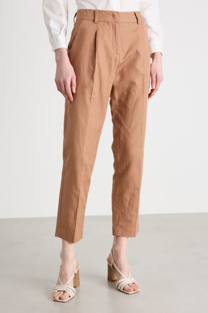 Pantalone carrot in stuoia Intrend - 2