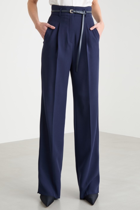 Pantalone fluido in cady