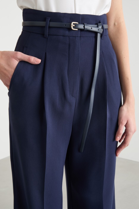 Pantalone fluido in cady