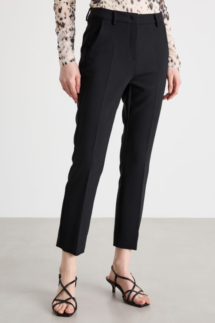 Pantalone a sigaretta in tela Intrend - 2