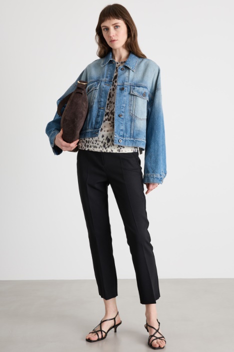 Pantalone a sigaretta in tela Intrend