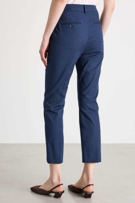 Pantalón cigarrillo en tela de algodón