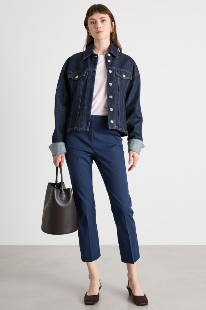 Pantalone a sigaretta in tela  Intrend