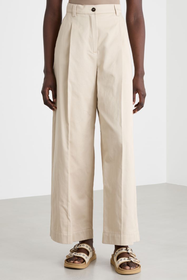Pantalone ampio in gabardina Intrend - 2