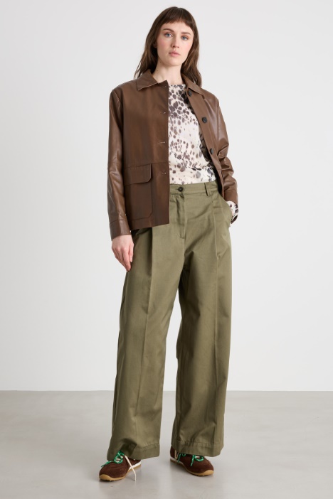 Pantalone ampio in gabardina Intrend