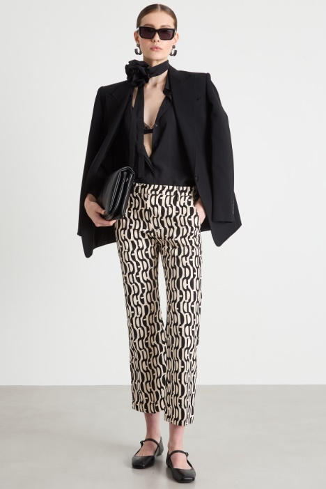 Printed panama trousers Intrend