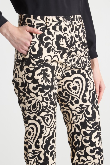 Pantalón de panamá estampado