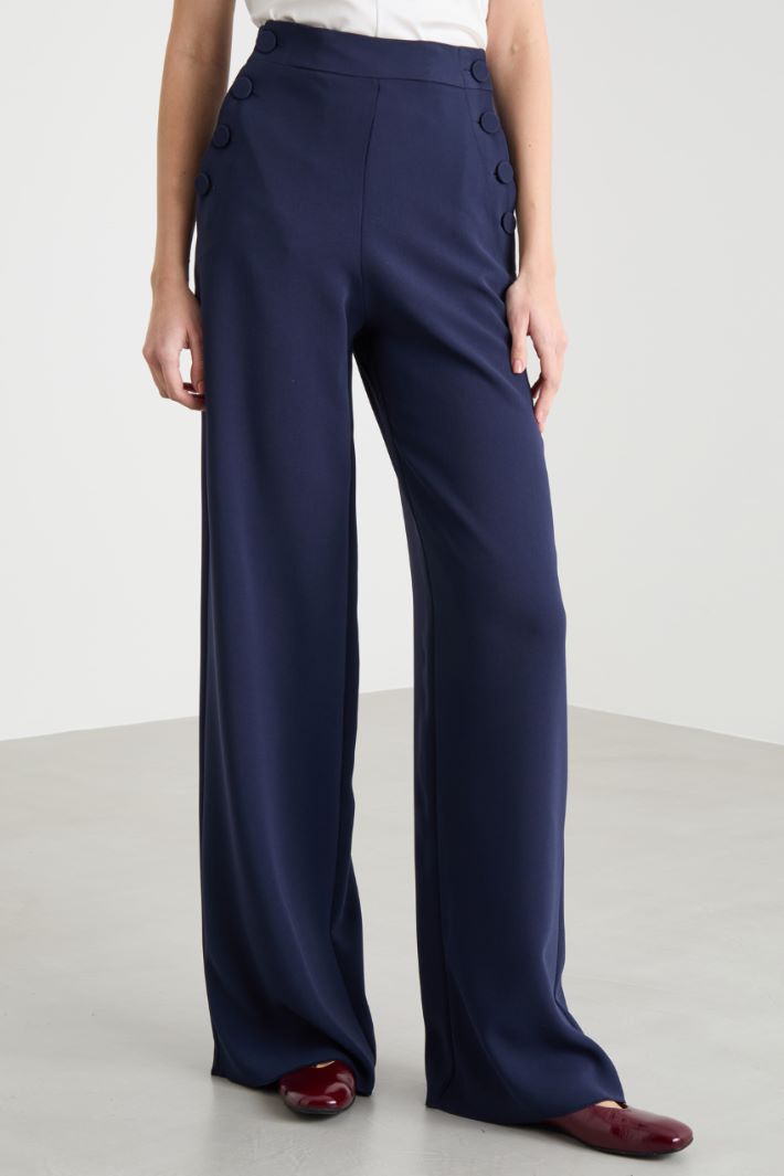 Wide-leg cady trousers Intrend - 2