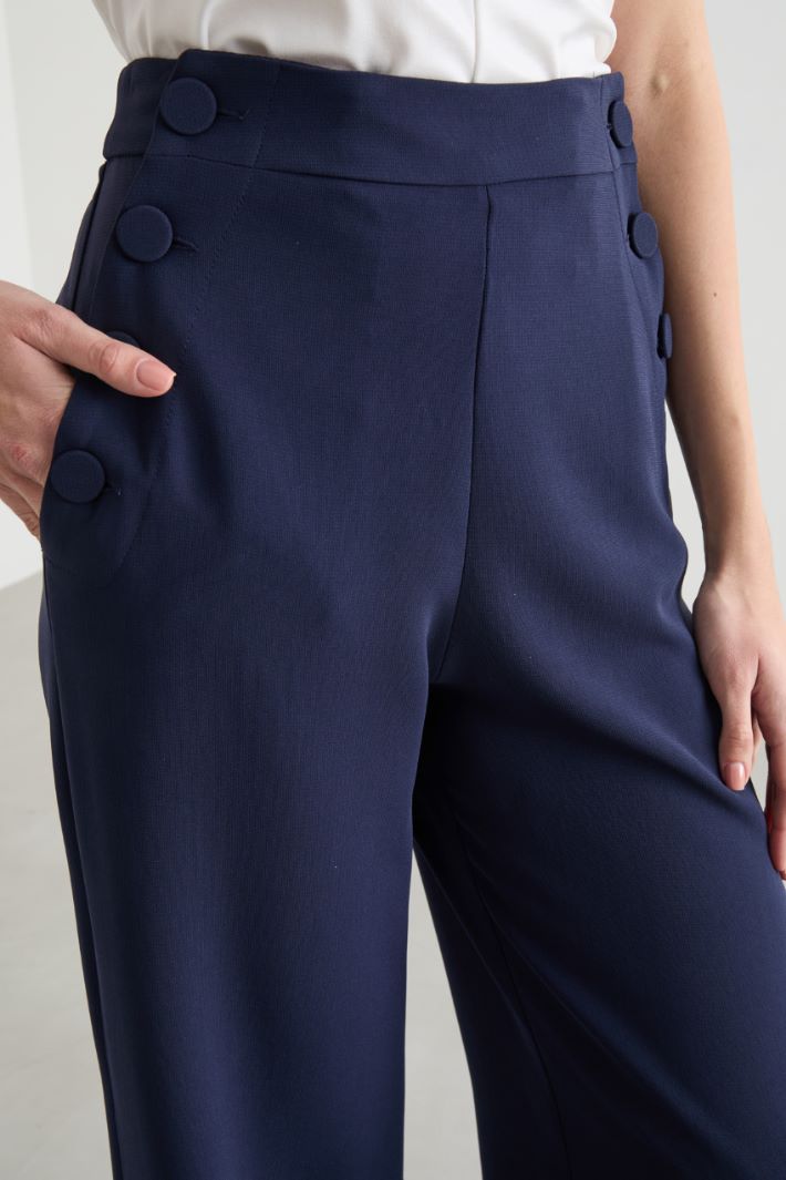 Wide-leg cady trousers Intrend - 3