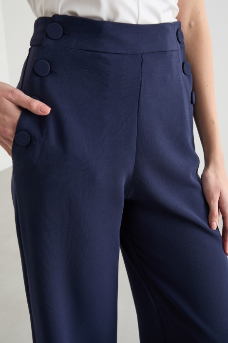 Pantalón ancho de cady