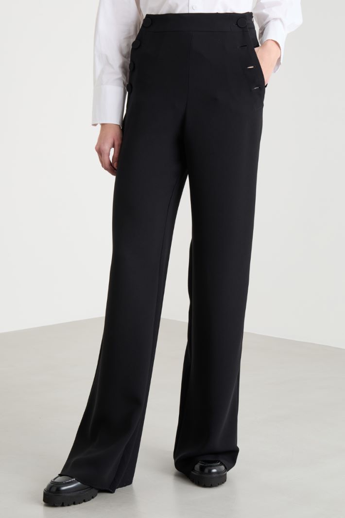 Wide-leg cady trousers Intrend - 2