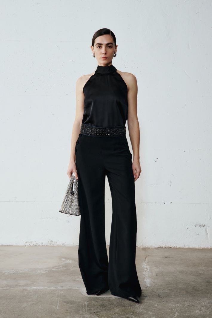 Wide-leg cady trousers Intrend - 5