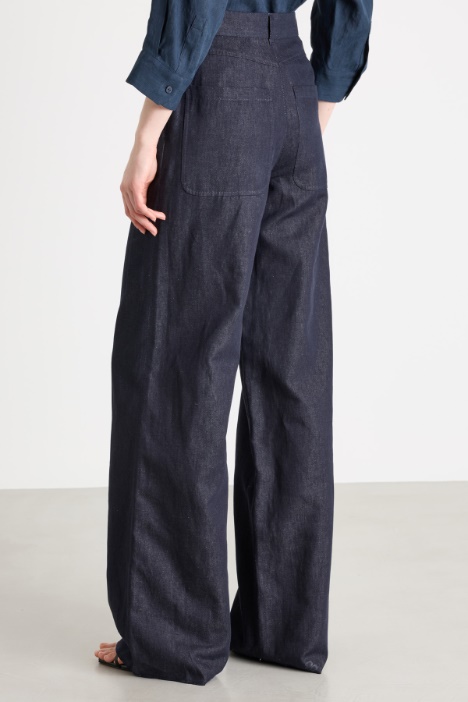 Pantalone palazzo in drill