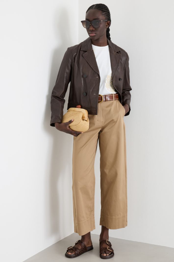 Pantalone ampio in gabardina Intrend