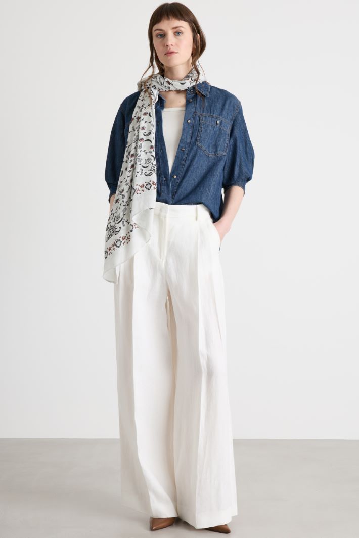 Pantalone ampio con doppia pince Intrend