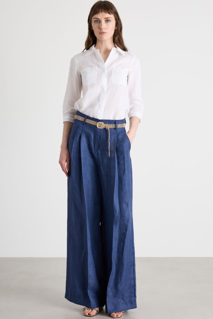 Pantalone ampio con doppia pince Intrend