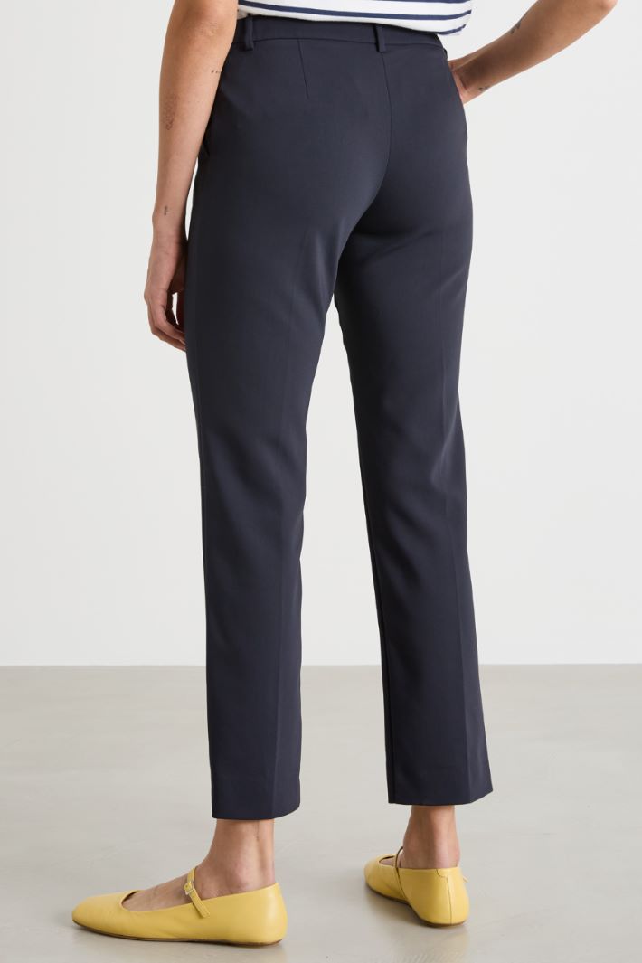 Slim-fit double cloth trousers Intrend - 4