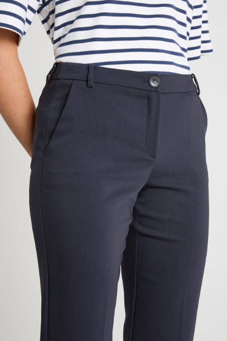 Pantalone slim in tessuto doppio