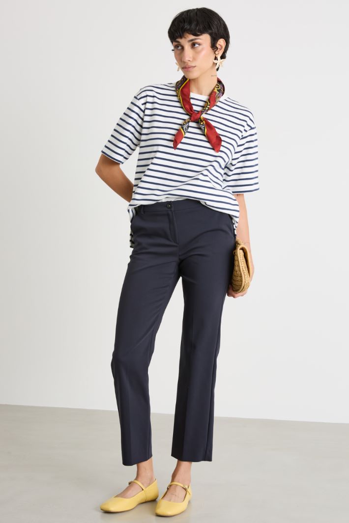 Slim-fit double cloth trousers Intrend