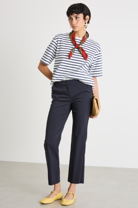 Slim-fit double cloth trousers Intrend