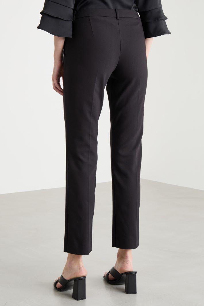 Slim-fit double cloth trousers Intrend - 4