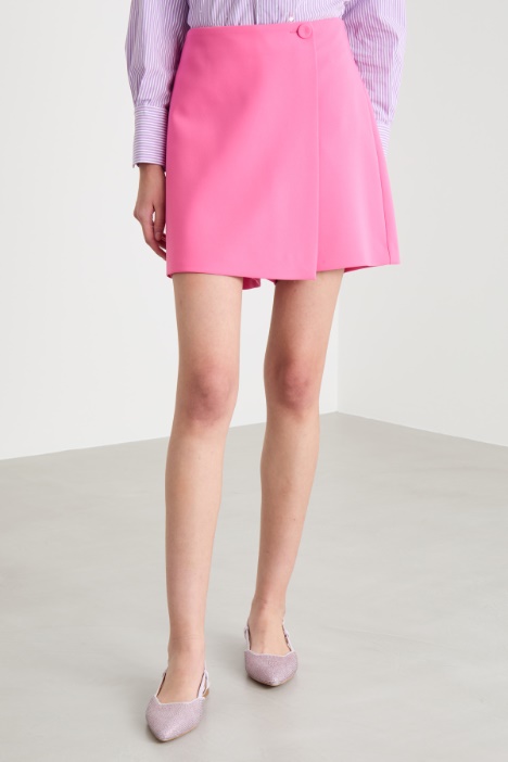 Minigonna pantalone in cady