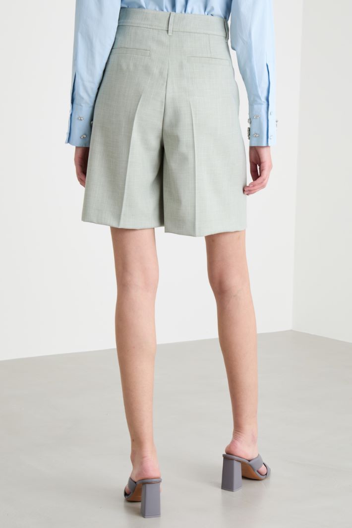 Chiné canvas Bermuda shorts Intrend - 4