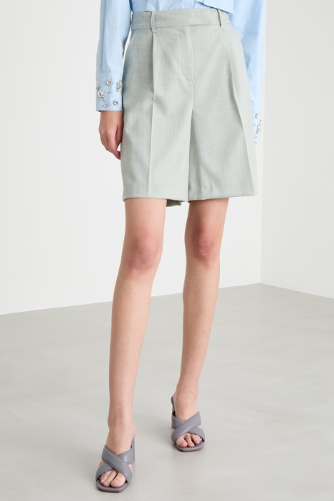 Bermuda in tela chiné