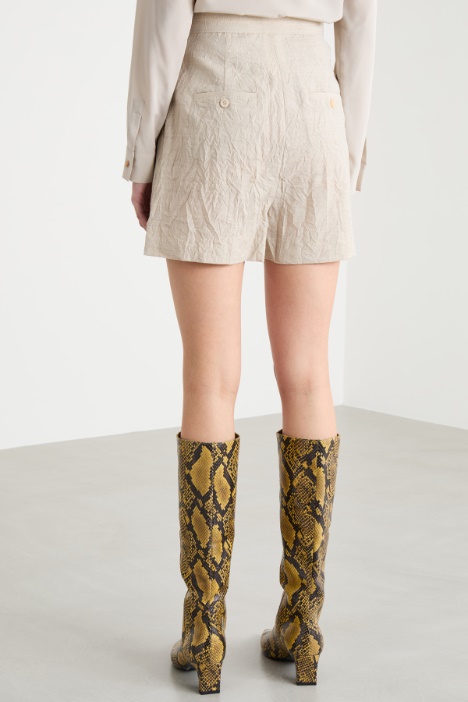 Shorts in tela di lana