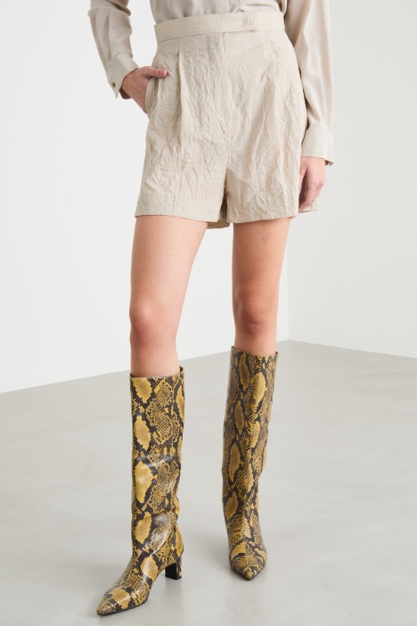 Shorts in tela di lana