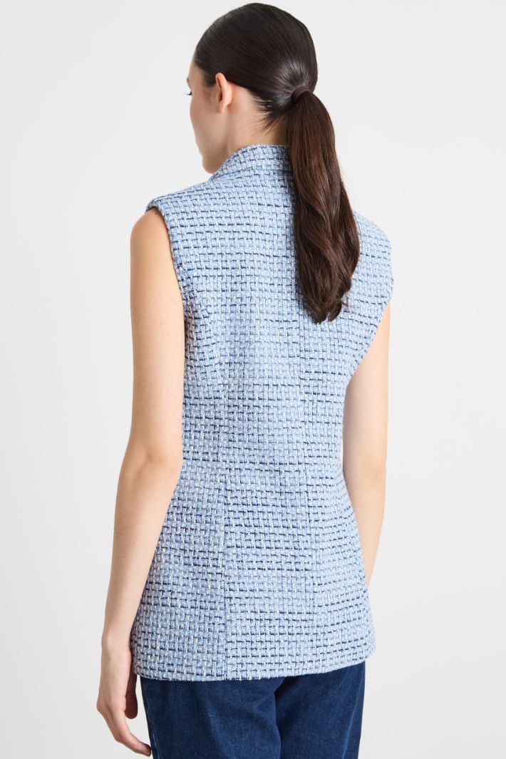 Blazer waistcoat in basketweave Intrend - 4
