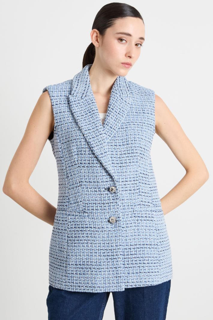 Blazer waistcoat in basketweave Intrend - 2