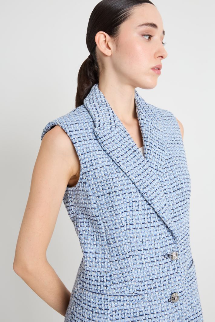 Blazer waistcoat in basketweave Intrend - 3