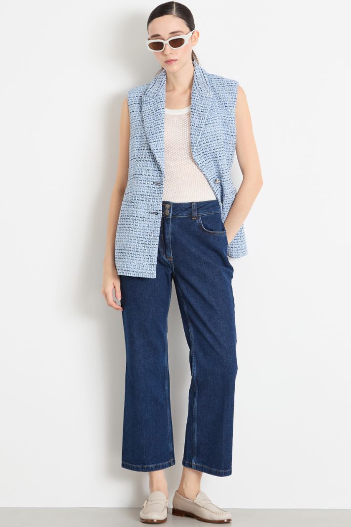 Blazer waistcoat in basketweave Intrend