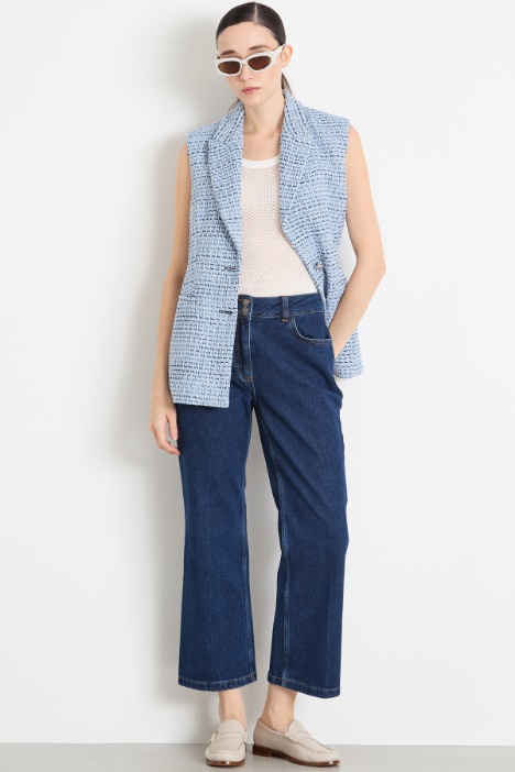 Blazer waistcoat in basketweave Intrend