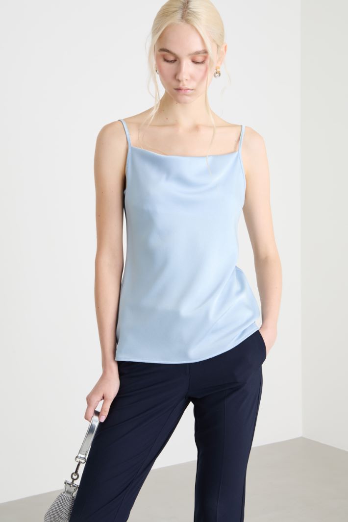 Fluid satin slip top Intrend - 2