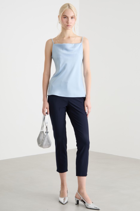 Fluid satin slip top Intrend