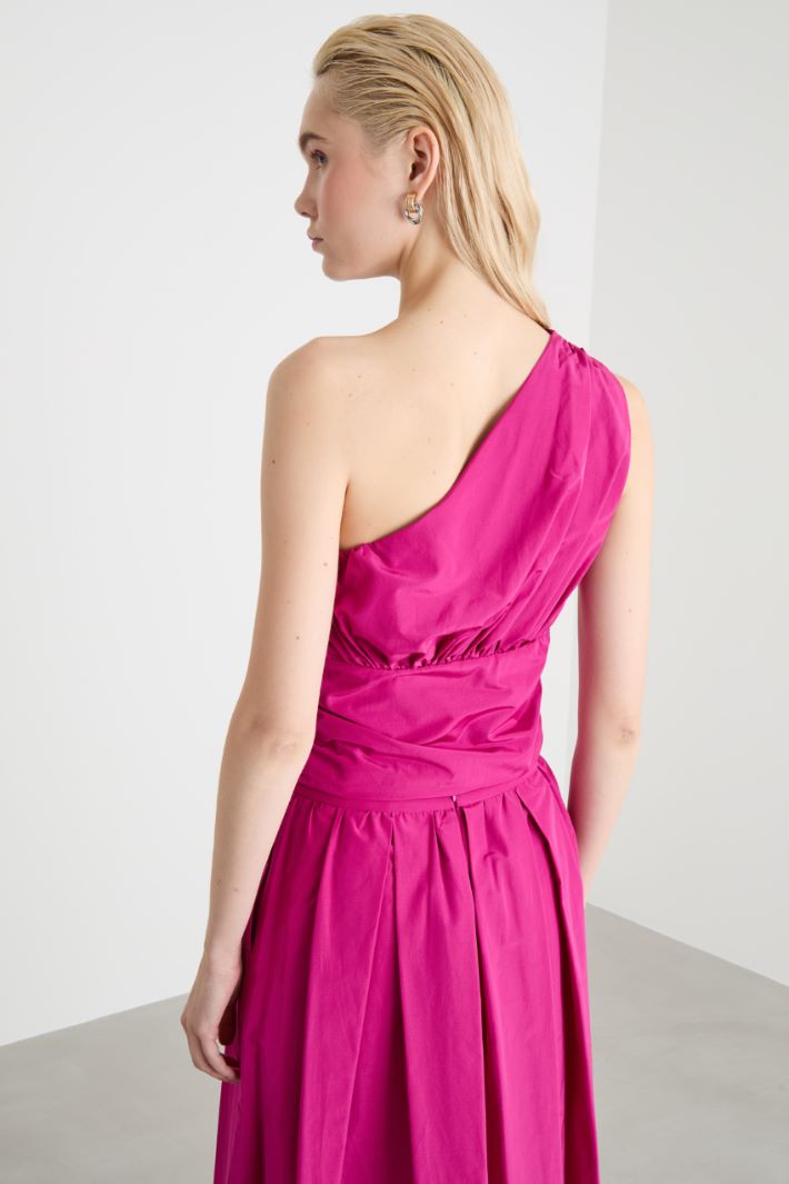 One-shoulder taffeta top Intrend - 4