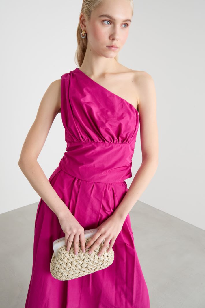 One-shoulder taffeta top Intrend - 2