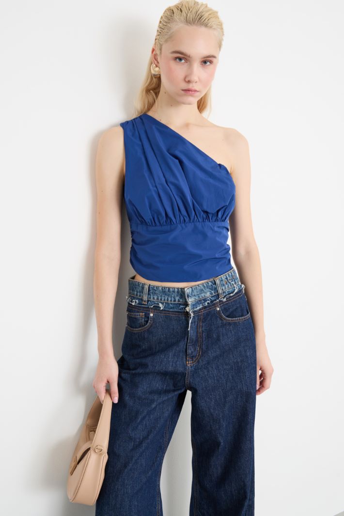 One-shoulder taffeta top Intrend - 2