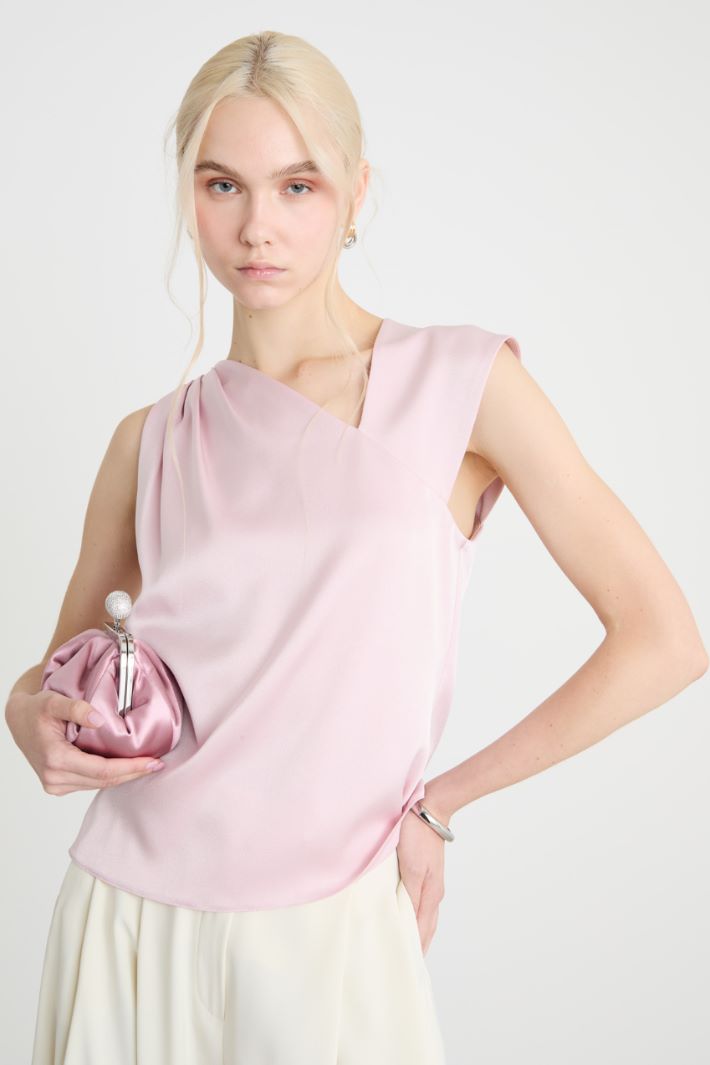 Asymmetric satin top Intrend - 2