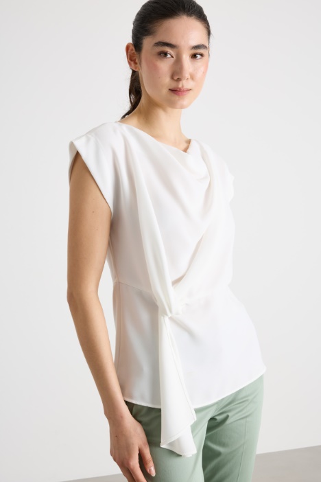 Blusa in raso opaco