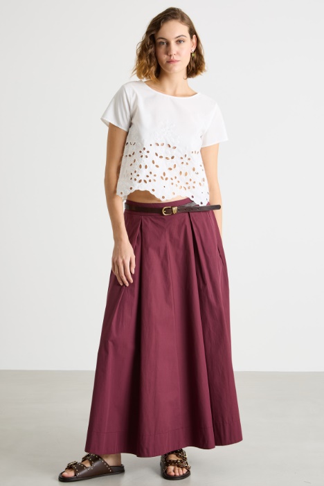 Top in taffettà ricamato Intrend