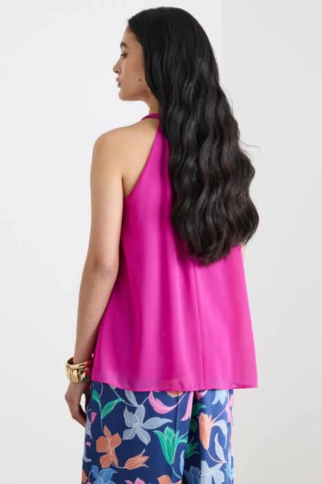 Top halterneck in georgette