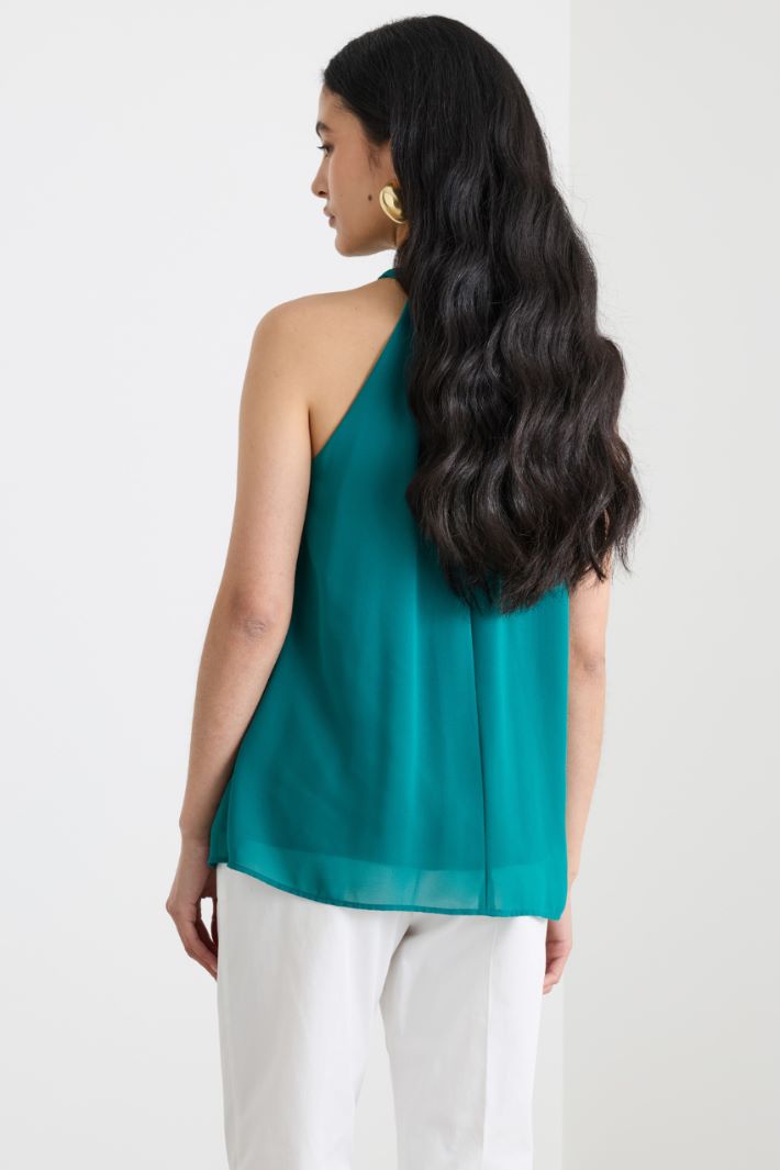Georgette halterneck top Intrend - 4