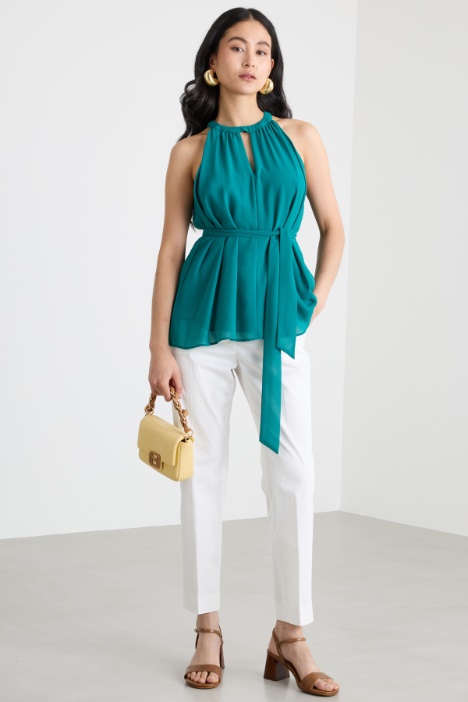 Georgette halterneck top Intrend