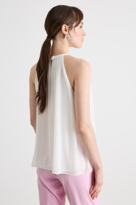 Top halterneck in georgette