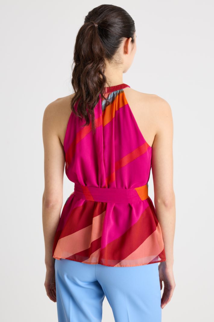 Georgette halterneck top Intrend - 4